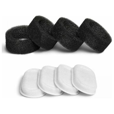 Filtro bebedero, 8 filtros + 8 esponjas, filtro bebedero für gatos con resina y carbón activado (1/4)