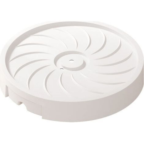 Socle de pot de fleurs à roulettes, blanc, diamètre intérieur 30 cm, bac à eau, support de jardinière lesté en plastique. (1/5)