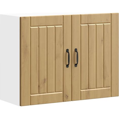 Armoire murale de cuisine Lucca design moderne 80 x 31 x 60 cm grand espace de rangement en bois d'ingénierie chêne artisanal (1/5)
