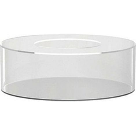Cake Display Board - Acrylic Round Tray 15 cm Diameter x 5 cm Height - Clear Reusable Centerpiece Stand - 1 Piece (1/4)