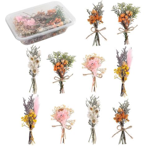 Bouquet de mini fleurs séchées hg fleurs naturelles séchées en relief loisirs créatifs (1/4)