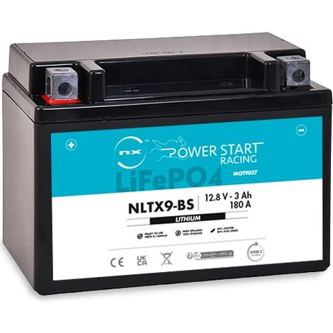NX - Batterie moto Lithium YTX9-BS / NLTX9-BS 12.8V 3Ah 180 A
