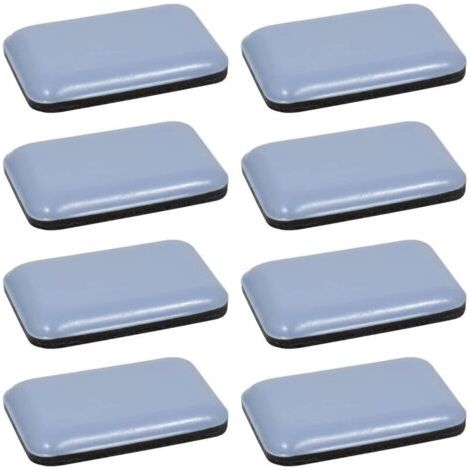 royaluxe-Lot de 8 patins glisseurs téflon autocollants 35 x 25 mm – Protection sol parquet – Réduction bruit déplacement meubles (1/4)