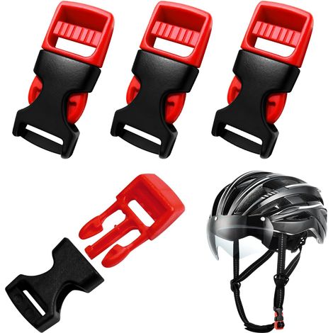 8 Pcs Fermeture de Casque de Vélo, Clips de Mentonnière Universels, Boucle de Remplacement à Encliqueter pour Motocyclistes et Cyclistes (1/5)
