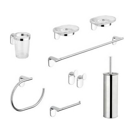 SET ACCESSORI BAGNO 8 PEZZI SERIE ZERO METAFORM Misura: Cromo