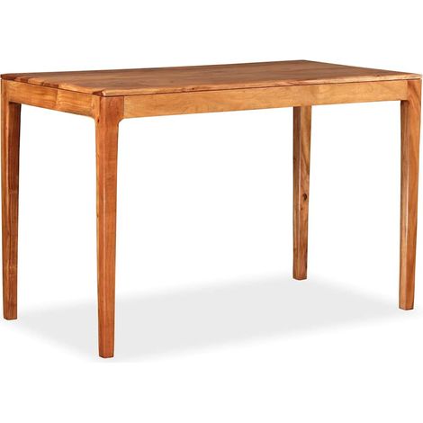 Table à manger Scandinave - Table de salle à manger Bois massif 118 x 60 x 76 cm BV966611 - BonneVie (1/5)
