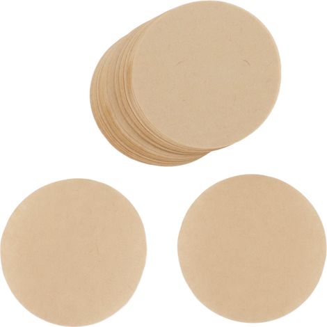 100 filtres à café ronds de 64 mm, en papier filtre naturel non blanchi, pour 1 à 2 personnes. (1/5)