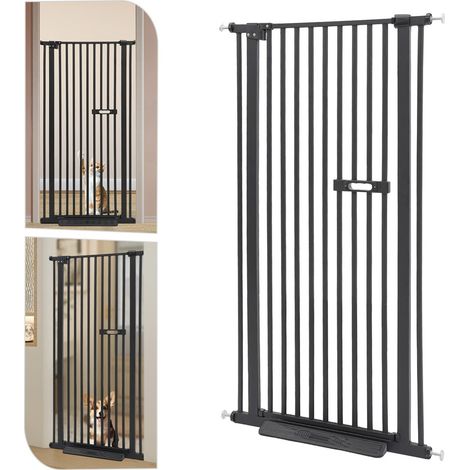 Schutztür 76-85 cm, Katzentür, Sicherheitstür für Tiere, ausziehbar, schwarz.