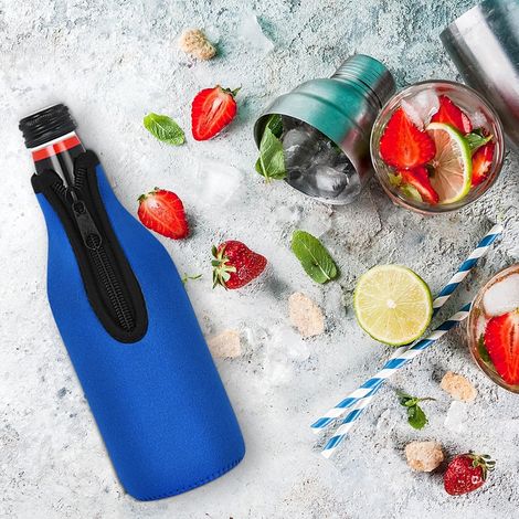 Refroidisseur de bouteille de bière 4-packs pour garder les boissons froides. Manche néoprène isotherme extra épaisse avec (1/4)