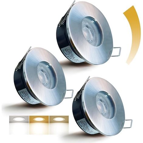 4X Spot LED Noir Encastré IP65 étanche Spot de Plafond Encastrable LED 5W Blanc Chaud 3000K Eclairage Encastré Pour salle de bain, cuisine, couloir, douille GU10 incluse