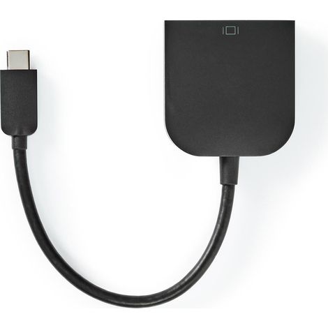 Adaptador usb c usb 32 generacion 1 usb c macho dvi d 241 pines hembra 1080p 020m redondo niquelado pvc negro bolsa de plastico (1/3)