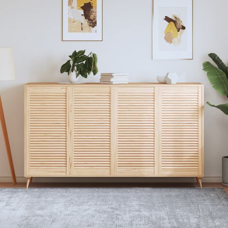 Portes d'armoire à lattes, lot de 4, 99,3 x 49,4 cm, bois massif