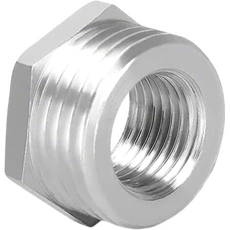 Douille hexagonale de réduction, 4 raccords tuyauterie en acier inoxydable 304, filetage mâle 1/2\ (1/5)