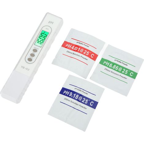 Stylo testeur de pH, précision de 0,01 pH, étalonnage automatique, affichage numérique LED, pH-mètre pour aquarium. (1/5)
