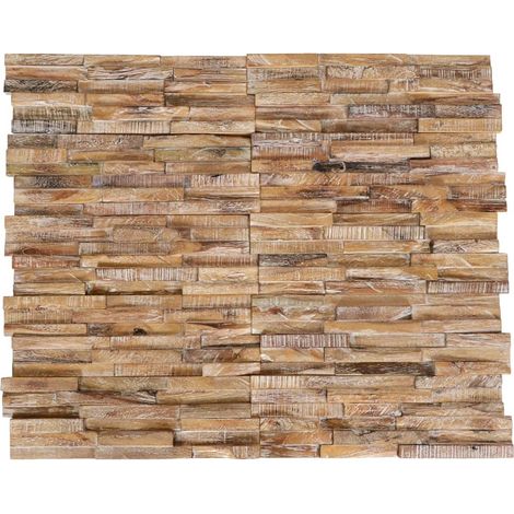 Pannelli per Pareti 10 pz 1,01 m² in Legno Massello di Teak vidaXL (1/5)