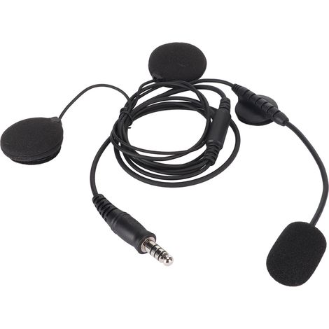 Microphone intégré pour casque intégral de moto, prise jack 7,1 mm, compatible avec les radios bidirectionnelles (talkie-walkie) et les casques audio pour moto U94 PTT. (1/5)