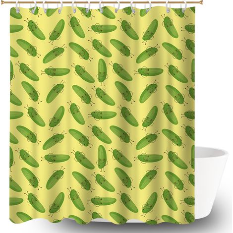 Rideau de bain imprimé polyester 180x180 poids lesté polyester pour salle de bain pour appartement (1/5)
