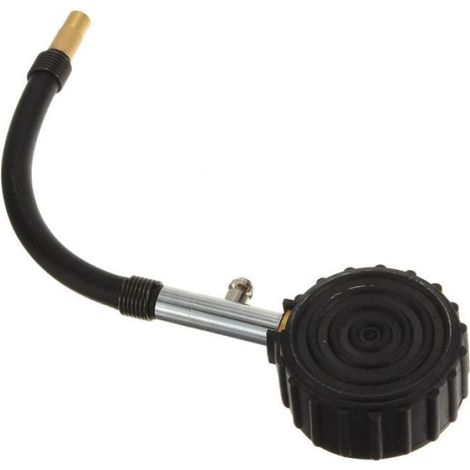 Manomètre - Jauge Pression Pneus - 0 à 100 PSI - Pour Voiture Moto Vélo - Noir - 1 Pièce (1/4)