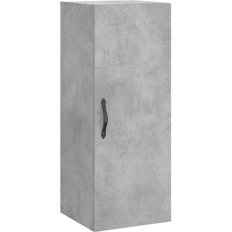 Armario de pared multiusos 34,5 x 34 x 90 cm con 3 compartimentos moderno de madera hormigón 020049301 (1/5)