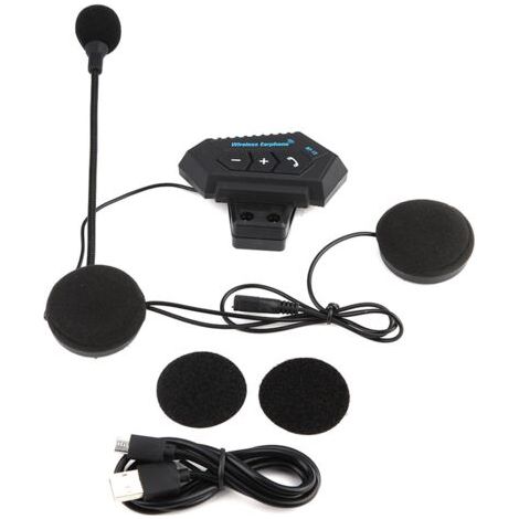 QORVA-1 paire de casques de moto BT, haut-parleurs, Support d'appel mains libres