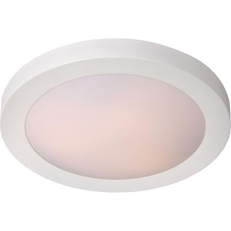 Plafonnier Salle de bains - Ø 35 cm - 2xE27 - IP44 - Blanc (1/5)