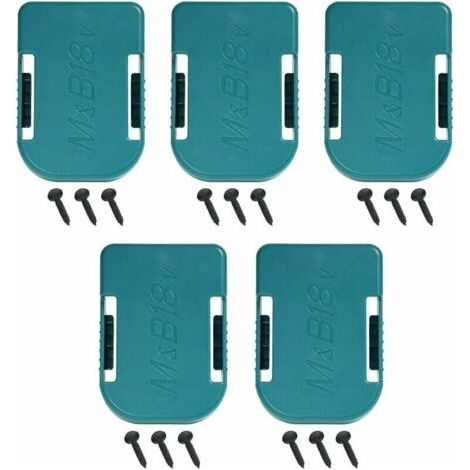 Pack de 5 Supports de Support de Batterie pour Makita également pour Bosch18V Couvercle de Batterie, Support de Support de Batterie pour Clip de Ceinture sur Le Mur de l'étagère (1/5)