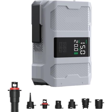 Pompe À Air Électrique Intelligente, Rechargeable par Batterie, for Tente Gonflable, Bateau, Kayak, Matelas Gonflage Rapide Précis Et Tout Moment (1/5)