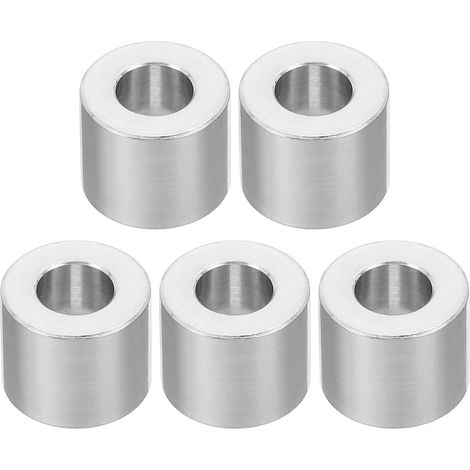 M6 Entretoises en aluminium, 5 entretoises rondes en métal en alliage d'aluminium pour vis de 1/4" ou M6, 6,2 x 12 x 10 mm (IDODEsp.) (1/5)