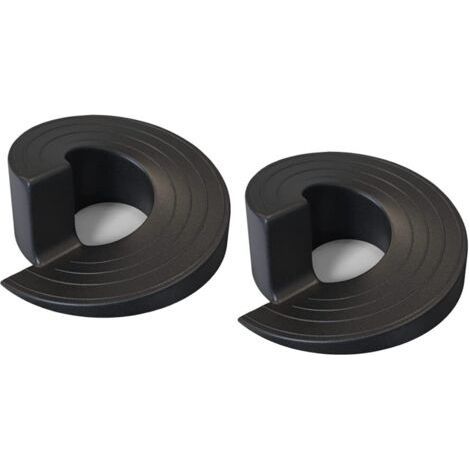 FENOPLASTICA2 Pièces Butées de Porte Butées de Porte de Sécurité Noir pour Bas de Porte sur Béton, Carrelage, Moquette, Linoléum et Sol en Bois (1/5)