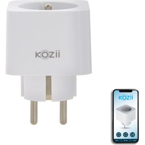 Prise connectée 16A – 3840W max – Contrôle à distance via application – Compatible Alexa et Google Assistant – Kozii (1/5)