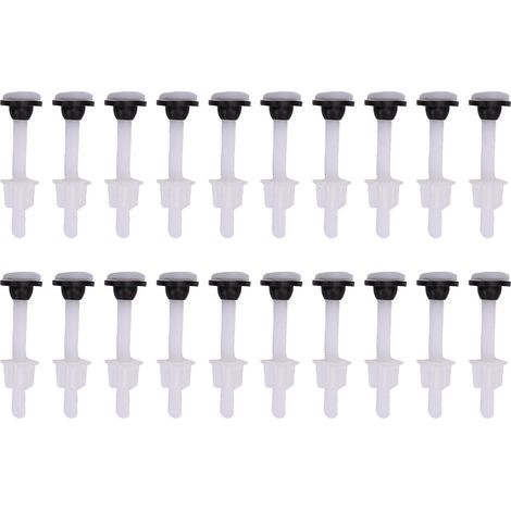 Lot 20 vis et joints pour fixation réservoir toilette, boulons plastique facile à installer (1/5)