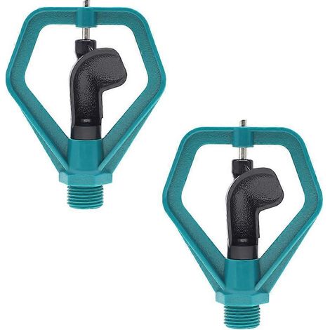 Lot de 2 arroseurs de pelouse durables, arrosage automatique à 360 degrés pour jardin (1/4)