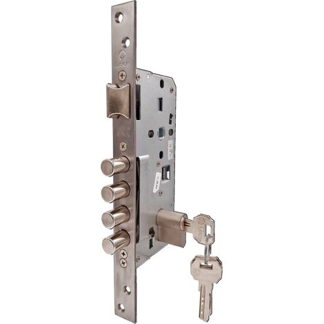 Serrure haute sécurité avant en acier inoxydable pour portes en bois entrée de 50 mm levier à boulons (1/5)