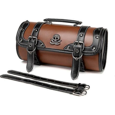 Werkzeugtasche aus Leder für Motorräder, stylische Motorrad-Kopftasche für einfache Montage
