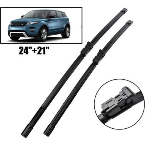 Balai Essuie-Glace Avant - Caoutchouc Naturel Haute Résistance - Pour Land Rover Range Rover Evoque L538 2011 à 2018 - Lot de 2 (1/4)