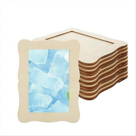 Lot de 12 cadres photo en bois 10x15 cm, cadres à monter soi-même pour loisirs créatifs, cadres bruts pour Noël et Thanksgiving. (1/5)