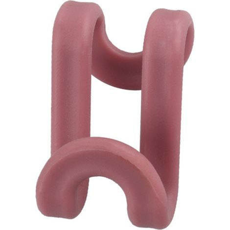 [Doppeltürhaken für Jacken] Mehrfachhaken aus ABS-Kunststoff [40 x 26 x 15 mm] Schwarz, Grau, Weiß, Rot [1 Stück] Platzsparend (1/5)