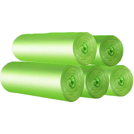 Packung mit 100 reißfesten Bio-Müllsäcken (30 Liter) für Lebensmittelabfälle, 100 % kompostierbar und biologisch abbaubar.