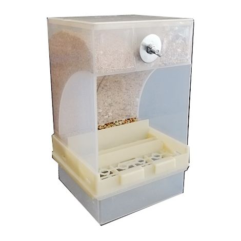 Mangeoire Automatique pour Oiseaux Peut être Suspendue Distributeur de graines pour perruches, calopsittes, Conures, aras, inséparables, pinsons, canaris