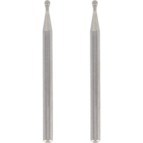 Lot de 2 pointes Diamant, Bout rond, Diamètre de travail 2mm pour Gravure et Sculpture dans le Verre, Miroir, Céramique avec Outil Multiusage Dremel (1/5)
