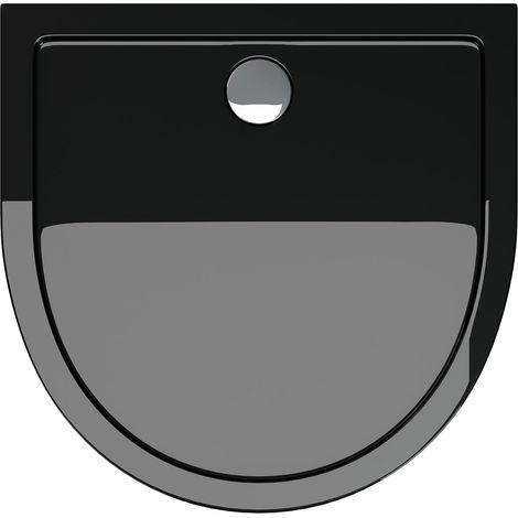 doporro Plato de Ducha Rectangular Acrílico 90x90x4cm en Negro incl. válvula de desagüe AL02 Conexiones DIN apto para Instalación a ras de Suelo Faro4 (1/5)