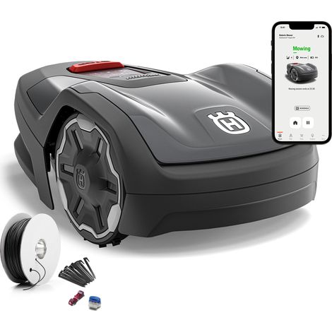 Husqvarna Mähroboter Aspire R4 für 400 m² Fläche, Akku Rasenmäher Roboter, Steuerung per Connect App (inkl. Sprachsteuerung, Wlan, Bluetooth) (1/5)