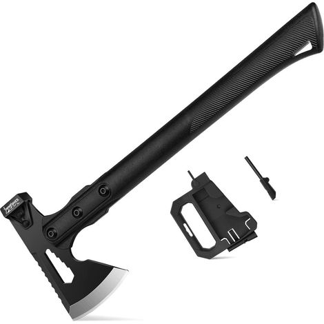 Axt Survival 5in1 Camping Spaltaxt Holz 37cm Bushcraft 37.5cm (1/5)
