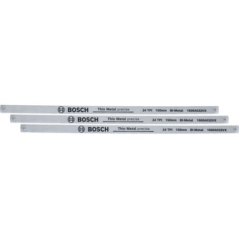 Bosch Hand Tools Hacksaw Blades 150 mm 24 TPI 3-Piece 1600A032UL (1/5)