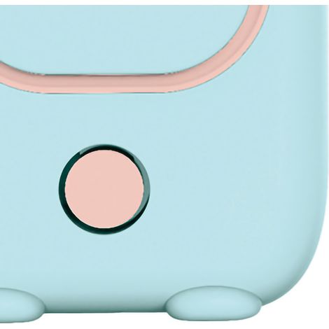 Mini-USB-Tischventilator, elektrischer Standventilator, tragbarer, blattloser Nackenventilator für Sportler, ideal für Menschen mit sitzender Tätigkeit, Modell 6015A Little Devil Blue (1/5)
