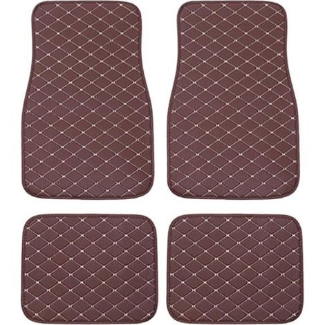 Tapis De Sol Voiture - Cuir PU Impermeable Antiderapant - Universel Pour Berline SUV Break Citadine - 4 Pieces (1/5)