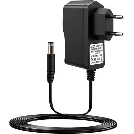 Secteur 12V 2A Alimentation Universel 100-240V, Transformateur d'alimentation pour Ruban LED, Routeurs, Caméras CCTV, Appareils Électroniques, Bandes LED (5,5 2,5mm) (1/5)