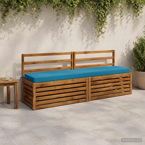 vidaXL 2-Piece Bench Cushions SOEST 2 pcs 100% Polyester Light Blue (1/5)