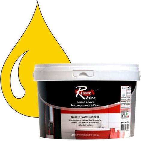 Peinture Résine 0.5L - Multisupport RAL 1023 - Jaune signalisation - Brillant - Étanche (1/4)