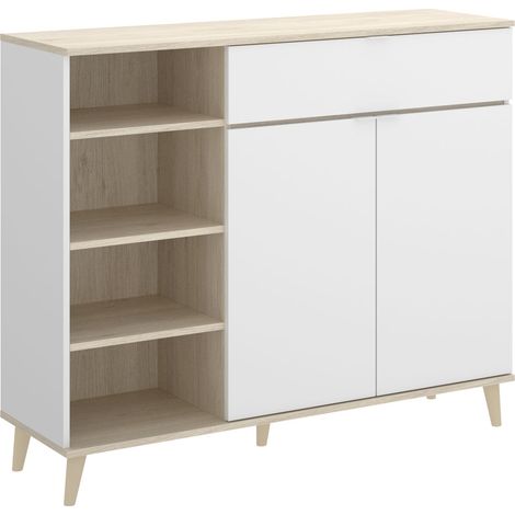 Mueble Auxiliar de cocina Blanco / Natural 102x120x40 cm - WOK (1/9)